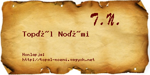 Topál Noémi névjegykártya